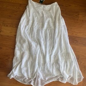 Ralph Lauren bohemian white skirt, embroidery, lace, crochet  size 4 Womens